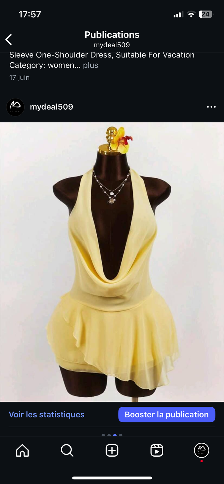 Amplova Exaggerated Draped Neck-Tie Ruched Open Back Mini Dress, Butter Yellow