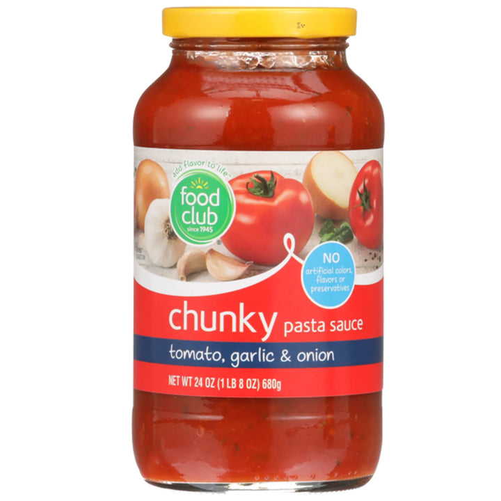 FD Club Chunky Pasta Sauce. Tomato, Garlic & Onion